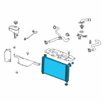 OEM 2009 Chevrolet Silverado 1500 Radiator Diagram - 15841572