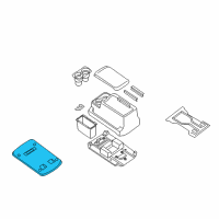 OEM Nissan Armada Base Console Floor, Rear Diagram - 96916-9GA0A