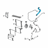 OEM 2021 Jeep Wrangler Hose-Radiator Inlet Diagram - 68280781AD