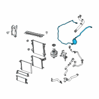 OEM 2019 Jeep Wrangler Hose-COOLANT Bottle Inlet Diagram - 68280797AC