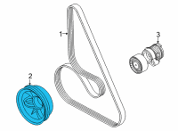 OEM BMW X5 PULLEY Diagram - 11-28-7-852-125