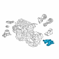 OEM 2016 Honda HR-V Mounting Rub Assy, Trns Diagram - 50850-T7W-003