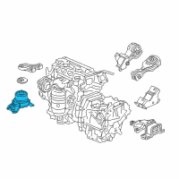 OEM 2017 Honda HR-V Rubber Sub-Assy., Engine Side Mounting Diagram - 50822-T9A-013