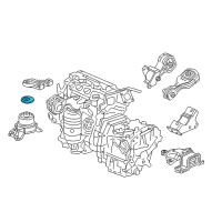OEM 2018 Honda HR-V Rubber, Engine Side Mounting Diagram - 50825-T5A-003