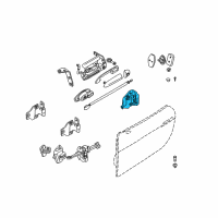 OEM BMW Z8 Rotary Latch Lock Left Diagram - 51-21-8-232-131