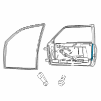 OEM 2009 Dodge Ram 3500 Channel-Front Door Glass Lower Diagram - 55276444AD
