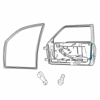 OEM 2005 Dodge Ram 2500 Channel-Front Door Glass Lower Diagram - 55276444AD