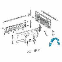 OEM 2020 Toyota Tundra Wheelhouse Liner Diagram - 65638-0C040