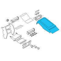 OEM BMW 750Li Rear Centre Console, Leather Diagram - 51-16-9-171-296