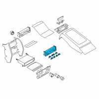 OEM BMW ActiveHybrid 7 Repair Kit, A/C Control Panel, Rear Cabin Diagram - 61-31-9-290-753