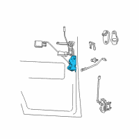 OEM 1988 Dodge B150 Front Door Latch Right Diagram - 55075872