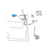 OEM 1991 Dodge B150 Handle Front Door Lock REMOT Diagram - 4118678