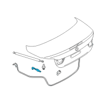 OEM 2014 BMW 428i xDrive Retaining Bracket, Tailgate Hinge, Left Diagram - 51-24-7-374-489