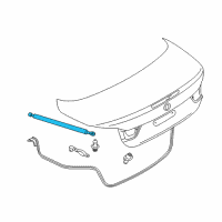 OEM BMW 428i xDrive Gas Pressurized Spring For Trunk Lid Diagram - 51-24-7-295-244