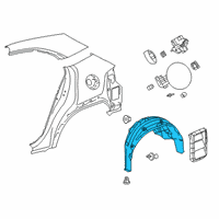 OEM 2022 Lexus UX250h LINER, RR WHEEL HOUS Diagram - 65637-76050