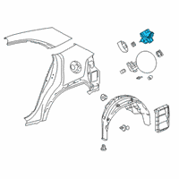 OEM 2019 Lexus UX250h Lock Assembly, Fuel Lid Diagram - 77030-76020