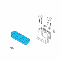 OEM 2010 Kia Soul Cushion Assembly-Rear Seat Diagram - 891002K020AHE