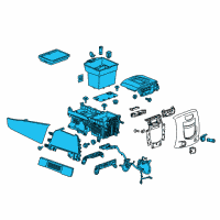 OEM Cadillac Console Assembly Diagram - 84105107