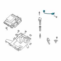 OEM Ford Bronco Knock Sensor Diagram - JX6Z-12A699-A