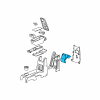 OEM Chevrolet Equinox Rear Cup Holder Diagram - 89044148