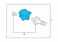 OEM 2021 Honda Ridgeline SENSOR ASSY-, TPMS Diagram - 42753-T3R-A04