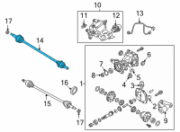 OEM 2021 Hyundai Santa Fe SHAFT ASSY-DRIVE RR, RH Diagram - 49601-R5000