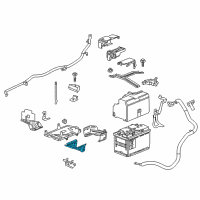 OEM Chevrolet Battery Tray Bracket Diagram - 23347549