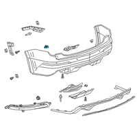 OEM 2020 Cadillac XT6 Reflector Diagram - 84776399