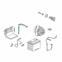 OEM 1999 Acura CL Bolt, Battery Setting (195MM) Diagram - 31513-SM4-000