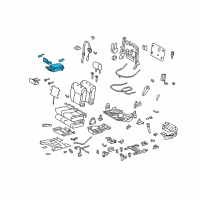 OEM 2009 Lexus LX570 Rear Seat Armrest Assembly, Center Diagram - 72830-60320-A2