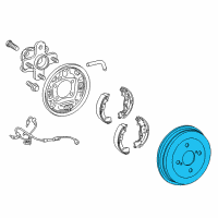 OEM Scion iQ Brake Drum Diagram - 42431-74010