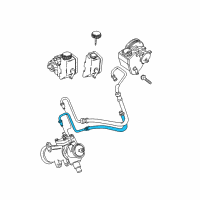 OEM 1999 Jeep Wrangler Line-Power Steering Return Diagram - 52038423AE