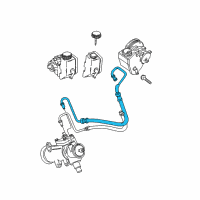 OEM 2005 Jeep Wrangler Line-Power Steering Pressure Diagram - 52089168AE