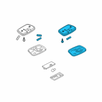 OEM 2004 Ford Escape Overhead Lamp Diagram - 7L8Z-13776-AA