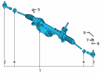 OEM 2022 Hyundai Ioniq 5 GEAR & LINKAGE ASSY-MDPS Diagram - 57700-GI000