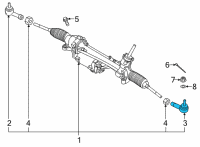 OEM 2022 Hyundai Ioniq 5 END ASSY-TIE ROD, LH Diagram - 56820-GI000