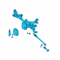 OEM 2006 Jeep Wrangler Axle-Service Front Diagram - 4864841AC