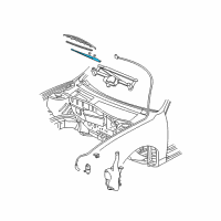 OEM 1997 Oldsmobile Cutlass Arm Asm-Windshield Wiper (LH) Diagram - 22625119