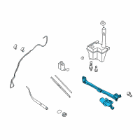 OEM Kia Borrego Windshield Wiper Motor & Link Assembly Diagram - 981002J000