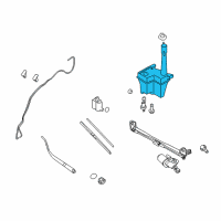 OEM 2009 Kia Borrego Windshield Washer Reservoir Assembly Diagram - 986202J000