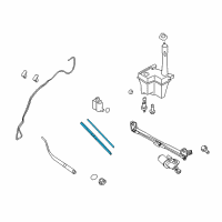 OEM 2014 Kia Optima 24" WIPER Blade Uni Diagram - 00009ADU24UKA