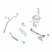 OEM Kia Borrego Windshield Wiper Arm Assembly Driver Diagram - 983102J000