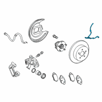 OEM 2019 Toyota Prius AWD-e ABS Sensor Wire Diagram - 89545-47010