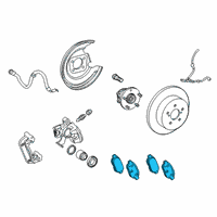 OEM 2019 Toyota Prius AWD-e Rear Pads Diagram - 04466-47110