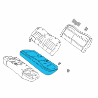 OEM 2000 Pontiac Grand Am Pad Asm, Rear Seat Cushion Diagram - 22605030