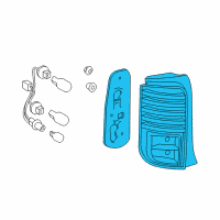 OEM Scion Tail Lamp Assembly Diagram - 81551-12B90
