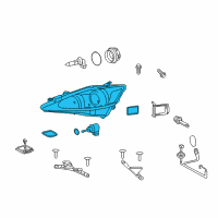 OEM Lexus IS250 Headlamp Unit With Gas, Right Diagram - 81145-53541
