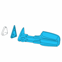 OEM Chevrolet Silverado 3500 Mirror Assembly Diagram - 15172059