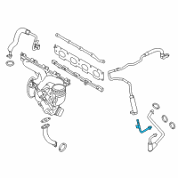 OEM BMW Line, Coolant Return, Turbocharger Diagram - 11-53-8-687-749