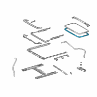 OEM 2004 Toyota Sequoia Glass Assembly Seal Diagram - 63251-0C010